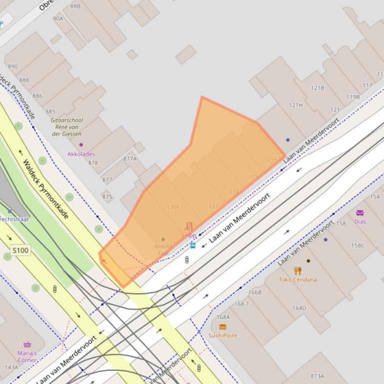 Kaart van postcodegebied 2517AW.