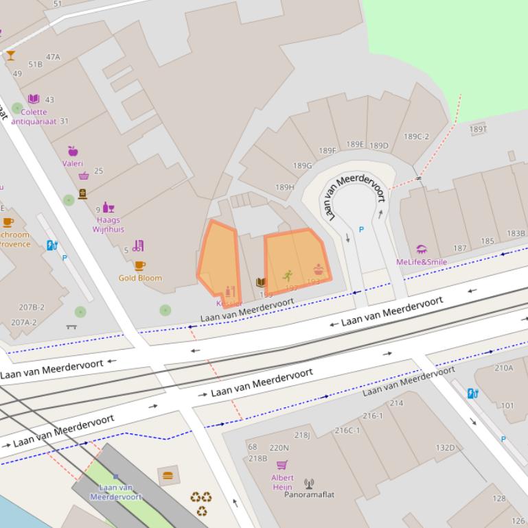Kaart van postcodegebied 2517BB.