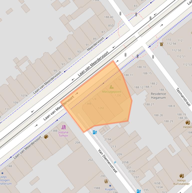 Kaart van postcodegebied 2517BD.