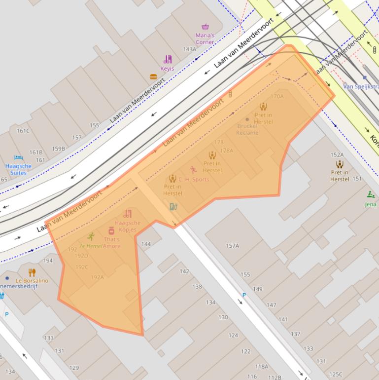 Kaart van postcodegebied 2517BH.