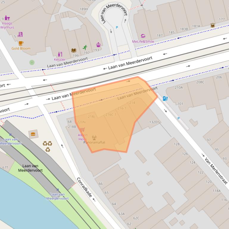 Kaart van postcodegebied 2517BK.