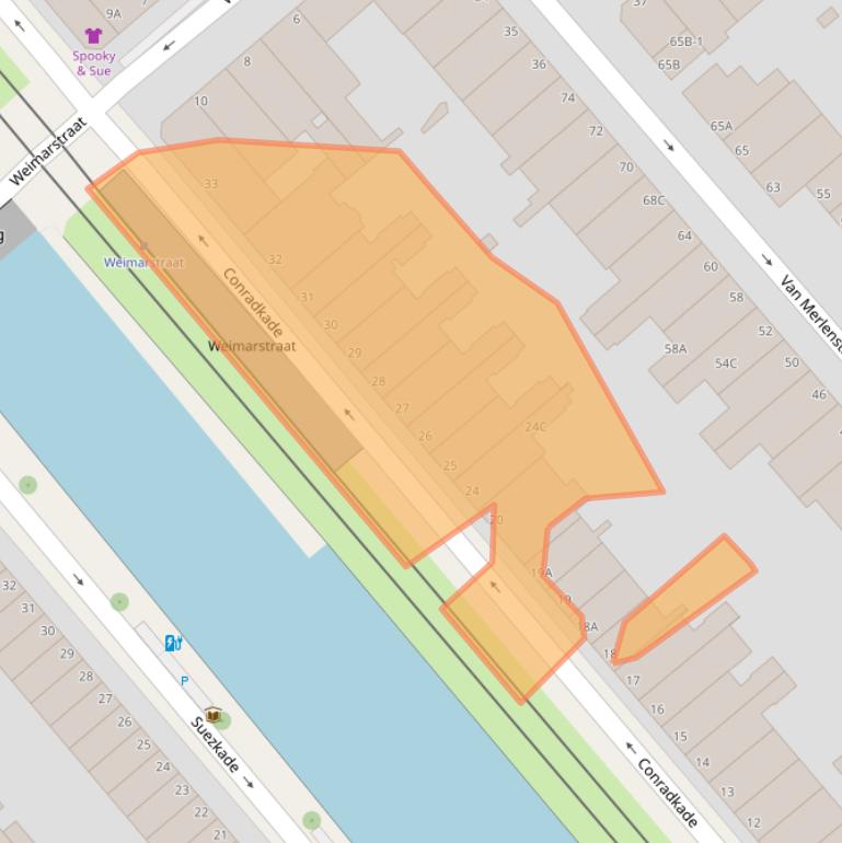 Kaart van postcodegebied 2517BN.