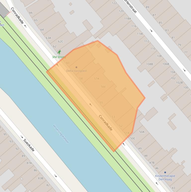 Kaart van postcodegebied 2517BR.