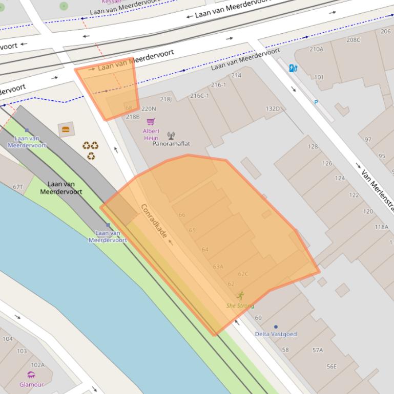 Kaart van postcodegebied 2517BS.