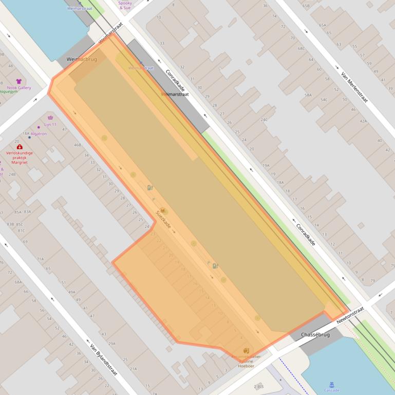 Kaart van postcodegebied 2517BT.