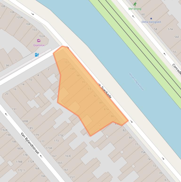 Kaart van postcodegebied 2517BZ.