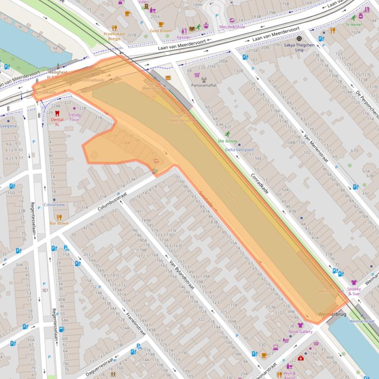 Kaart van postcodegebied 2517CA.