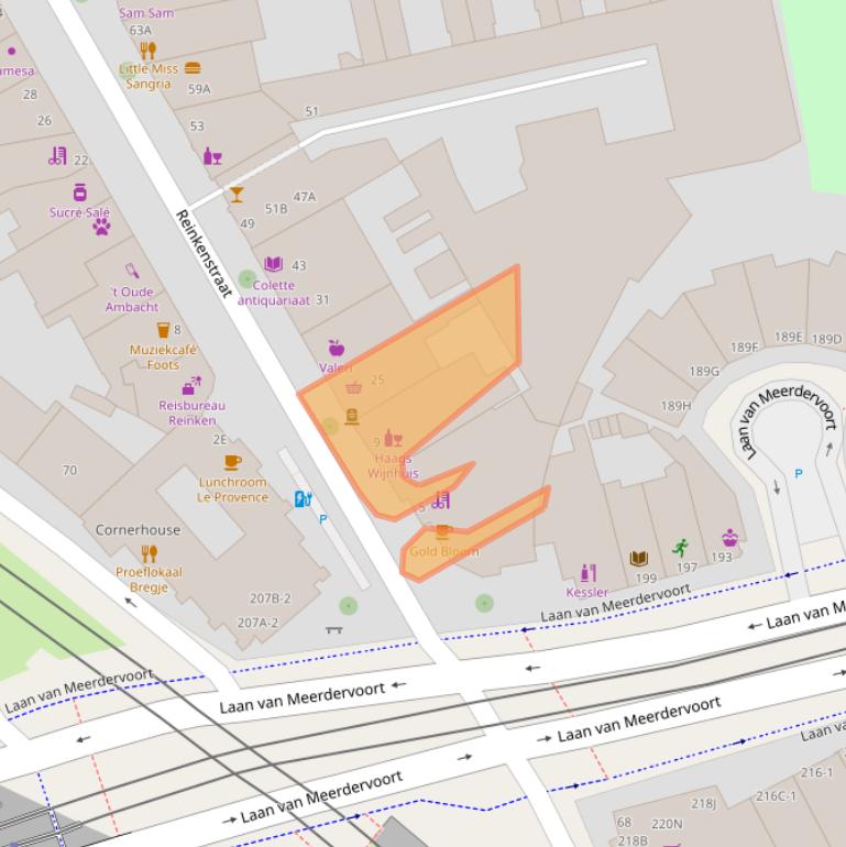 Kaart van postcodegebied 2517CN.