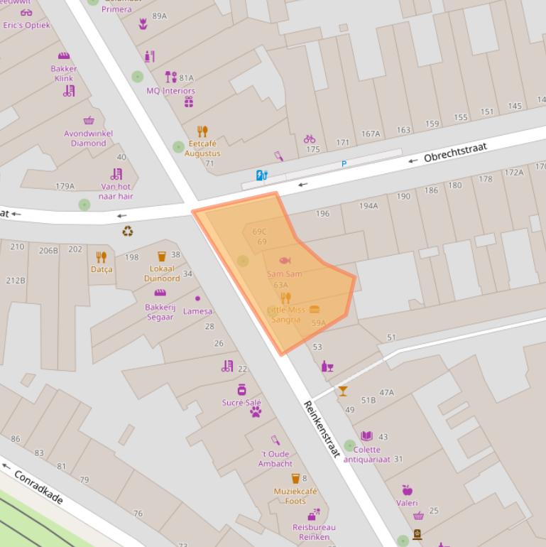 Kaart van postcodegebied 2517CR.