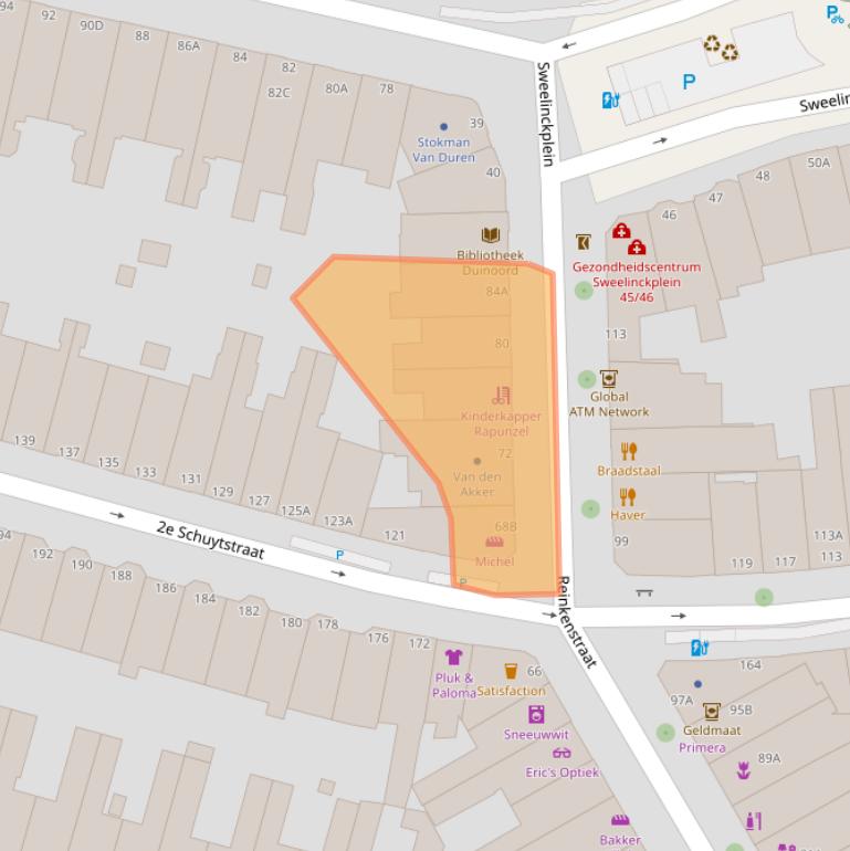 Kaart van postcodegebied 2517CX.