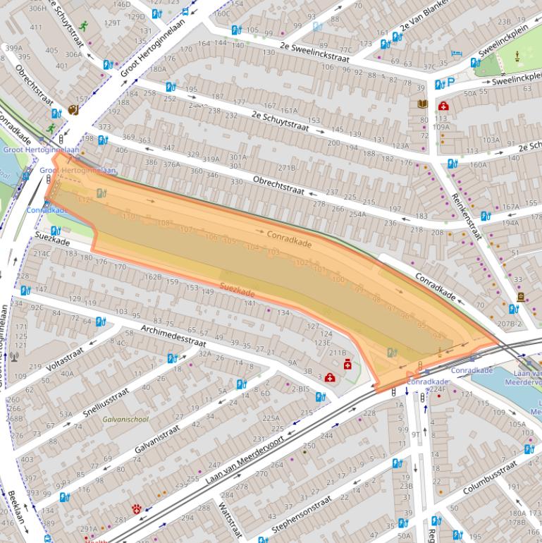 Kaart van postcodegebied 2517CZ.