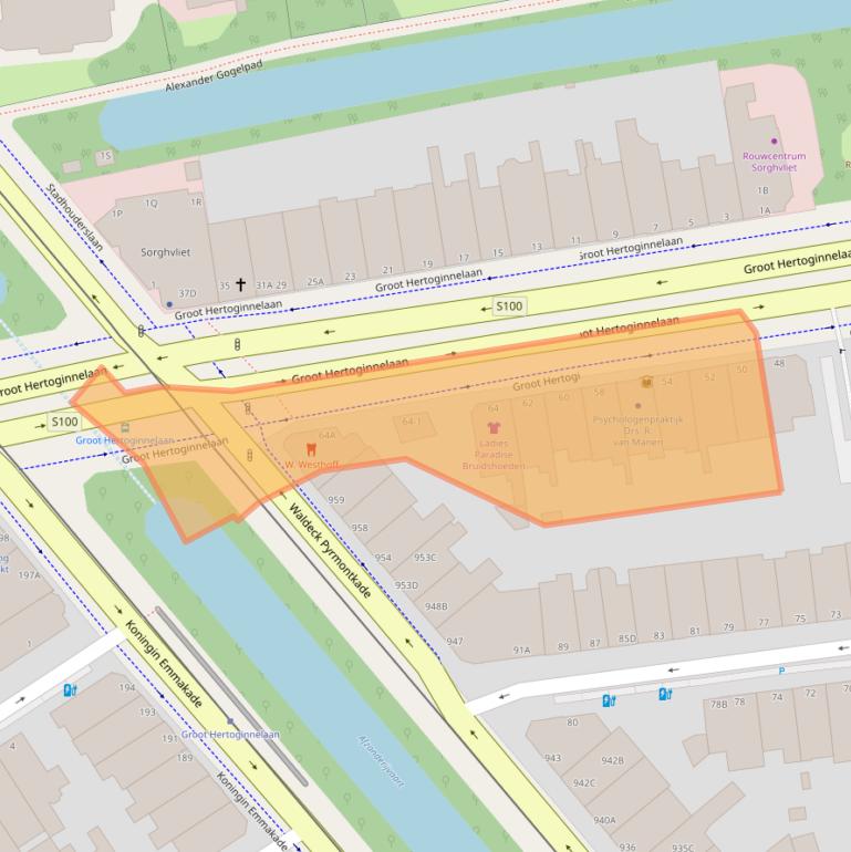Kaart van postcodegebied 2517EJ.