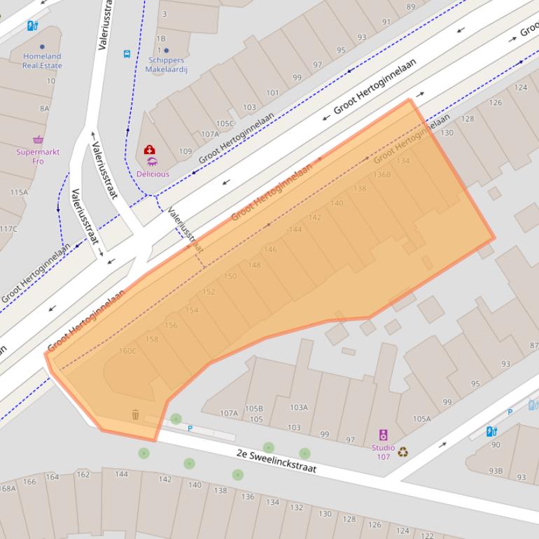 Kaart van postcodegebied 2517EM.