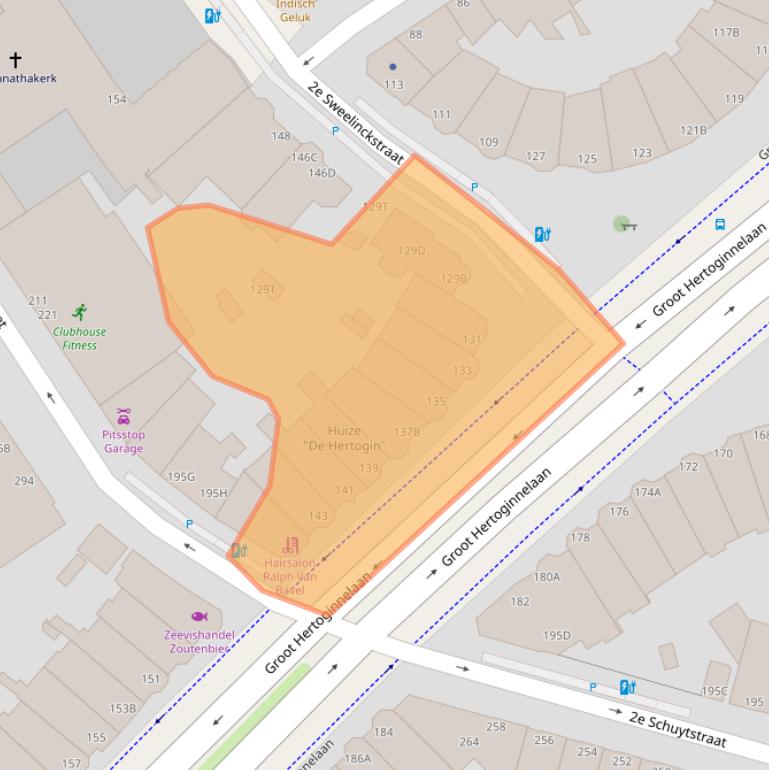 Kaart van postcodegebied 2517EP.