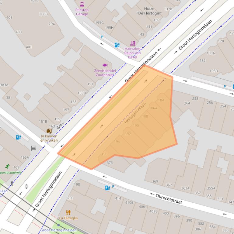 Kaart van postcodegebied 2517EW.