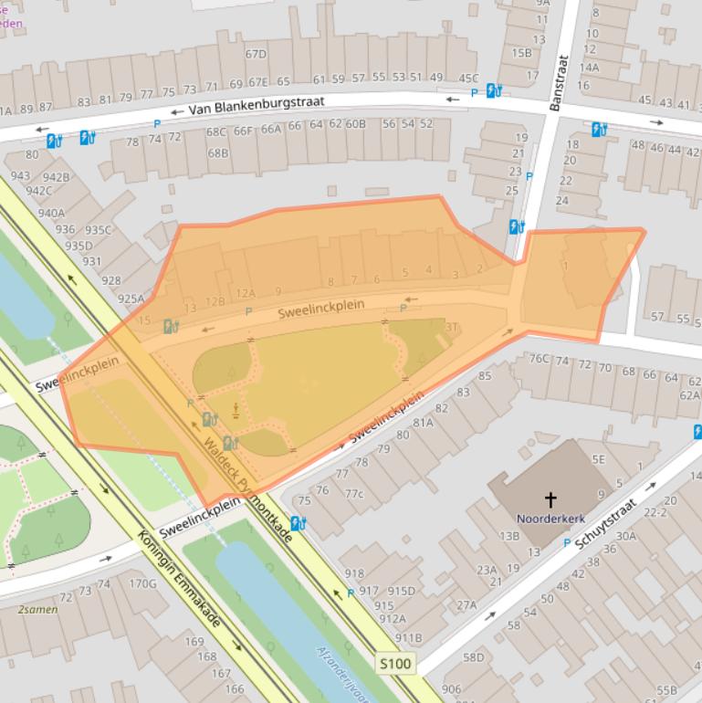Kaart van postcodegebied 2517GK.