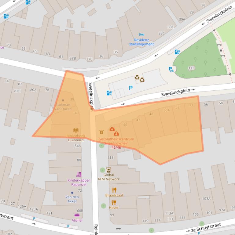 Kaart van postcodegebied 2517GP.