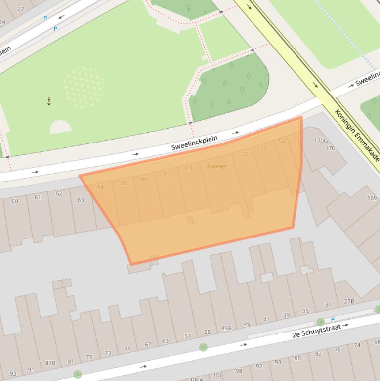 Kaart van postcodegebied 2517GS.