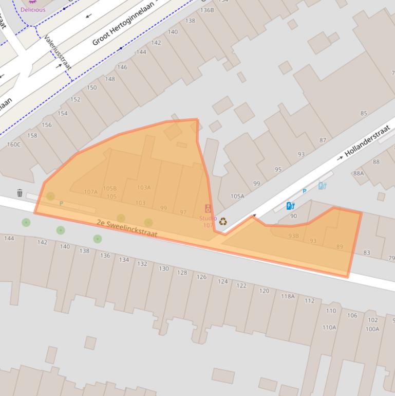 Kaart van postcodegebied 2517GV.