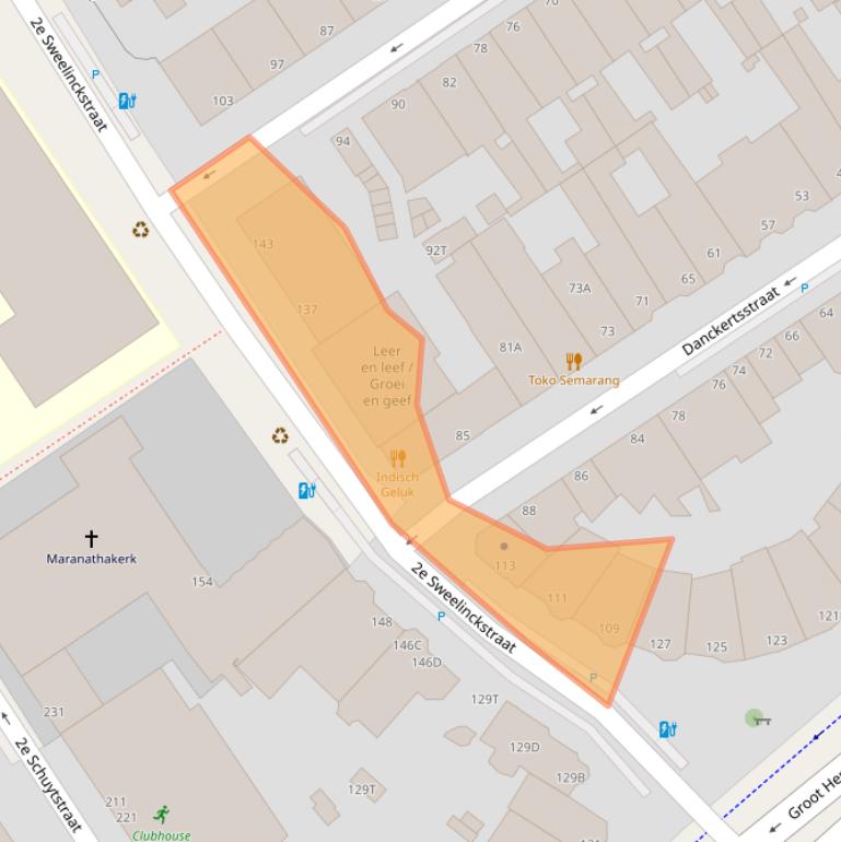 Kaart van postcodegebied 2517GW.