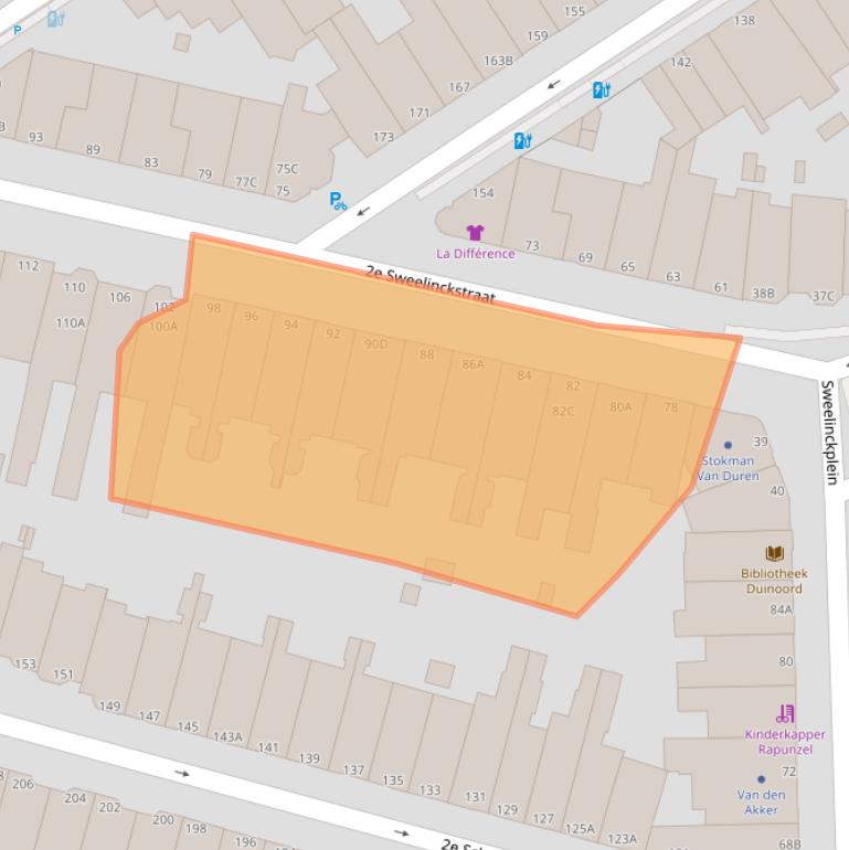 Kaart van postcodegebied 2517GZ.