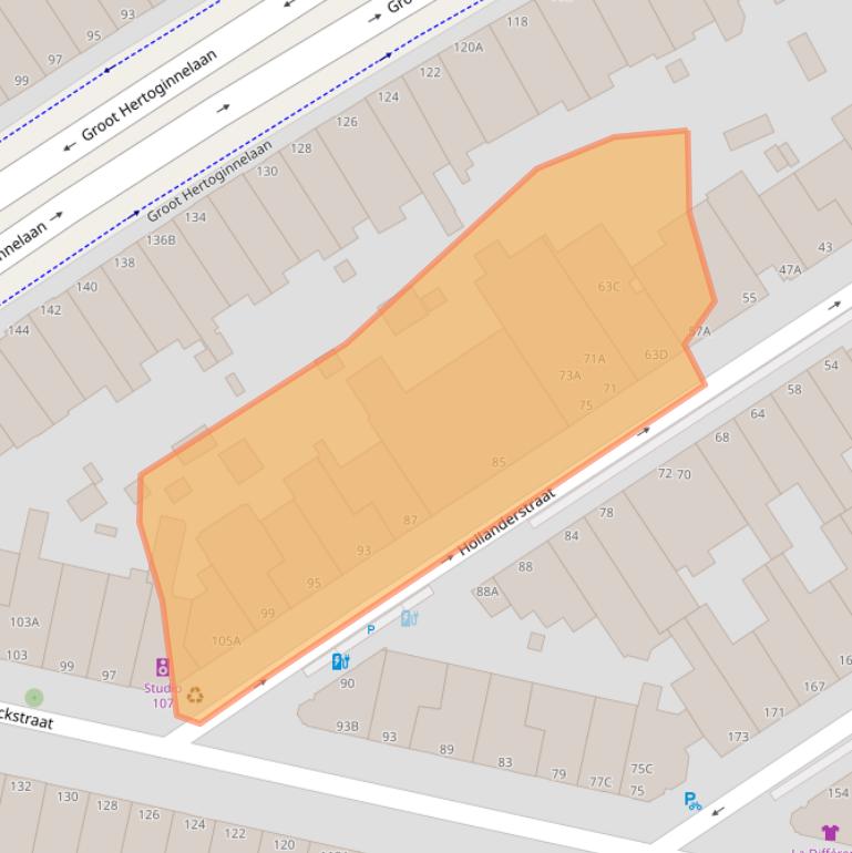 Kaart van postcodegebied 2517HJ.