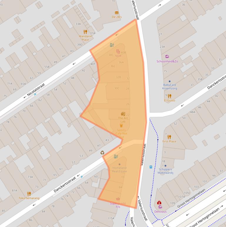 Kaart van postcodegebied 2517HR.