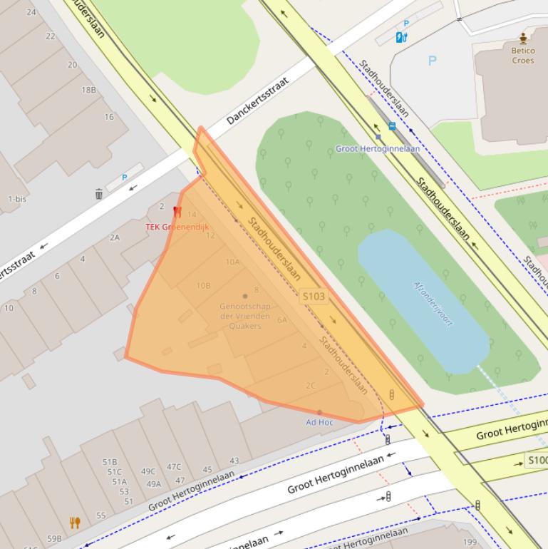 Kaart van postcodegebied 2517HW.