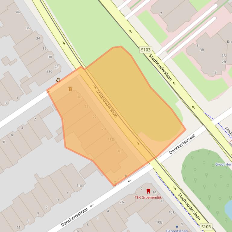 Kaart van postcodegebied 2517HX.