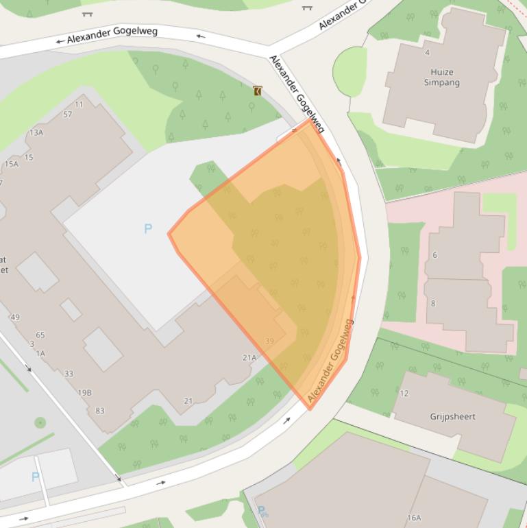 Kaart van postcodegebied 2517JE.