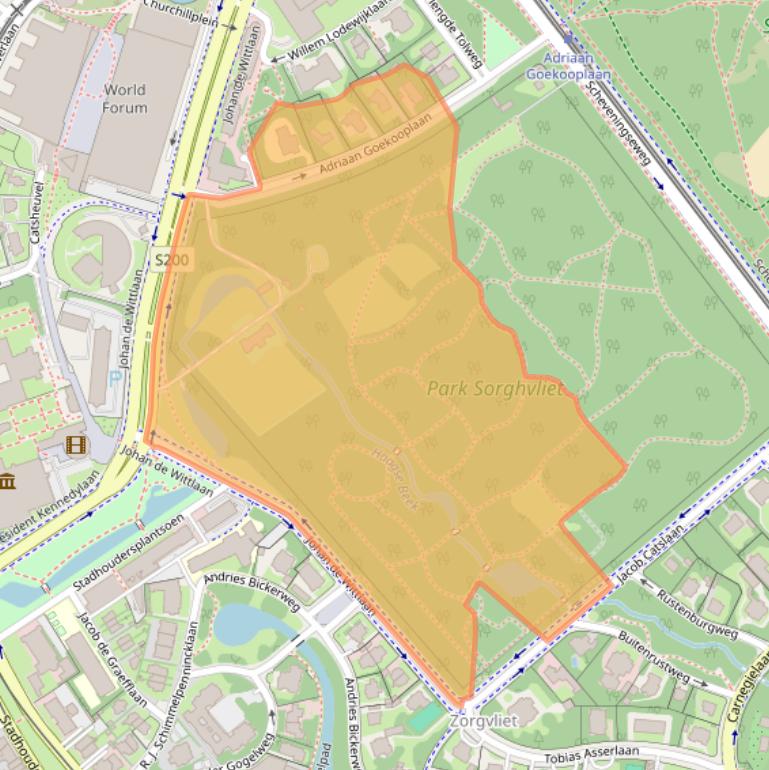 Kaart van postcodegebied 2517JX.