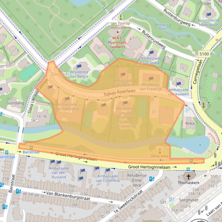 Kaart van postcodegebied 2517KC.