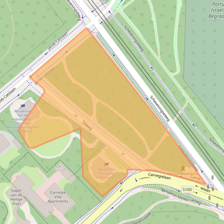 Kaart van postcodegebied 2517KG.