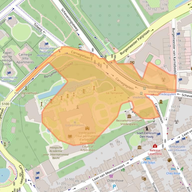 Kaart van postcodegebied 2517KJ.