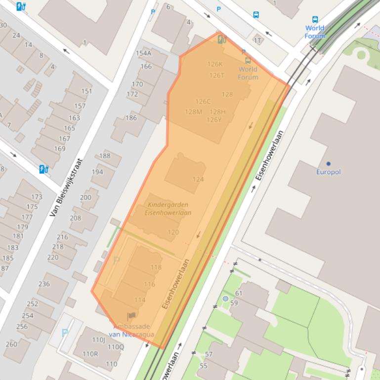 Kaart van postcodegebied 2517KM.