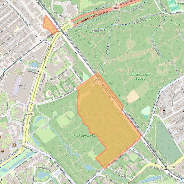 Kaart van postcodegebied 2517KV.
