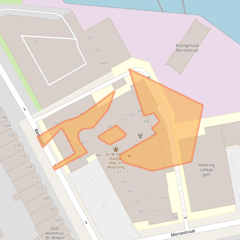 Kaart van postcodegebied 2517PM.