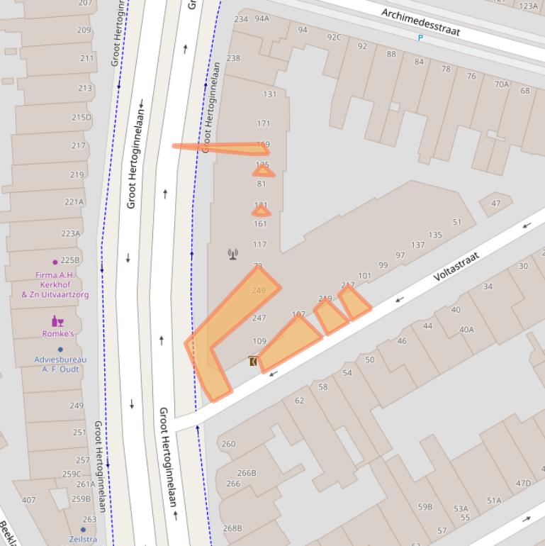 Kaart van postcodegebied 2517PV.