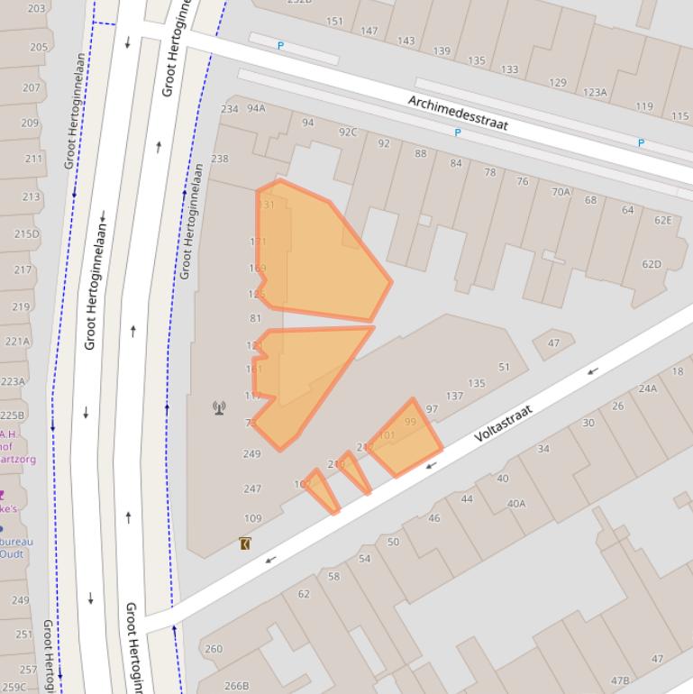 Kaart van postcodegebied 2517PW.