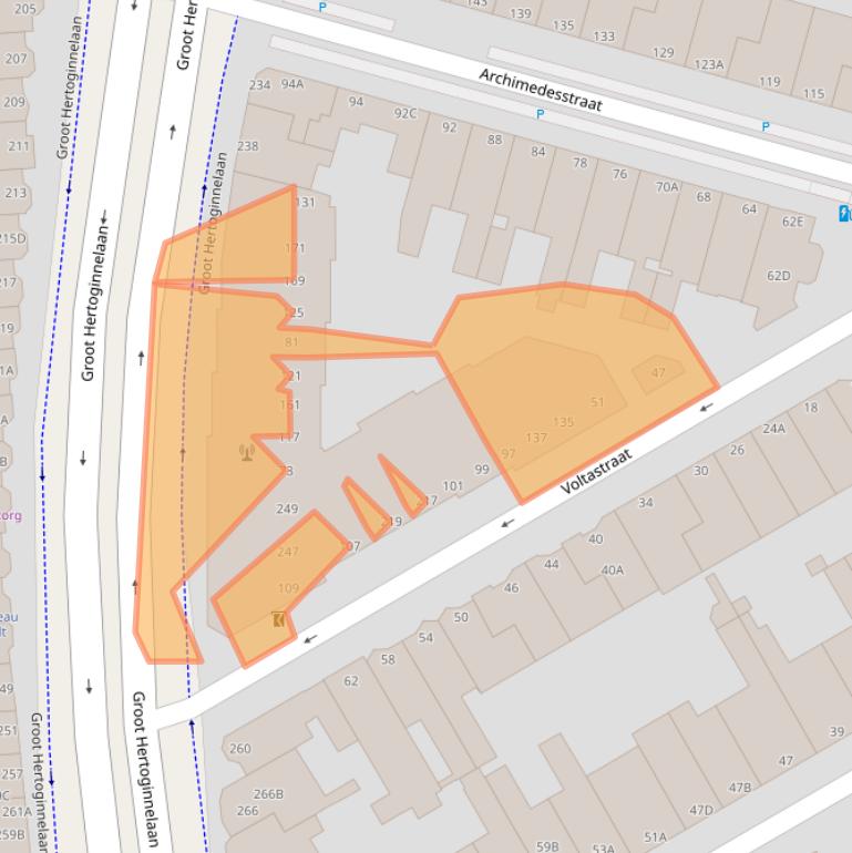 Kaart van postcodegebied 2517PX.