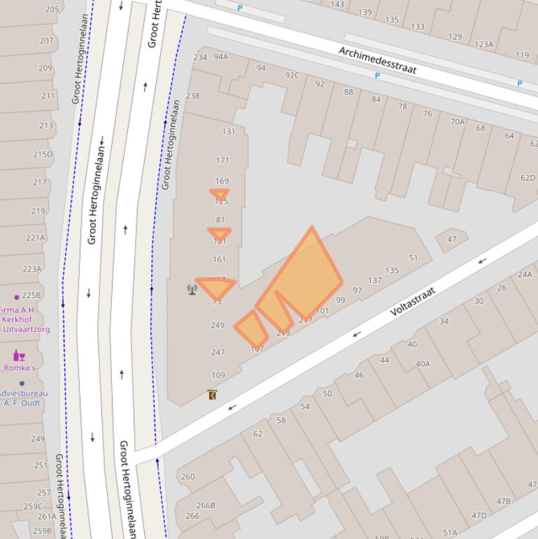 Kaart van postcodegebied 2517PZ.