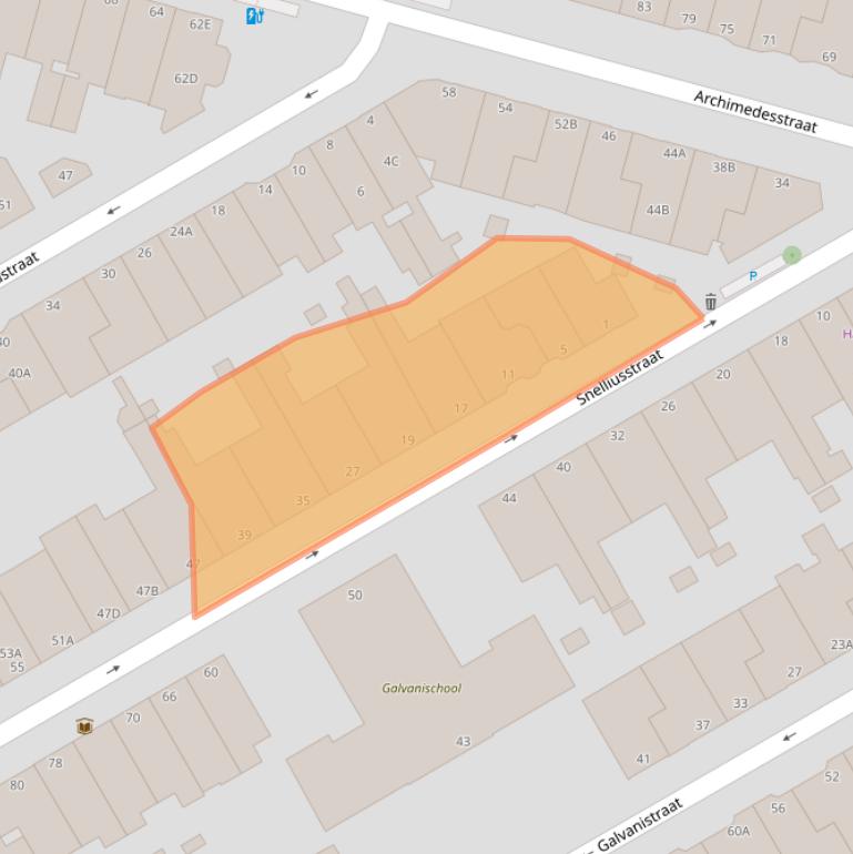 Kaart van postcodegebied 2517RG.