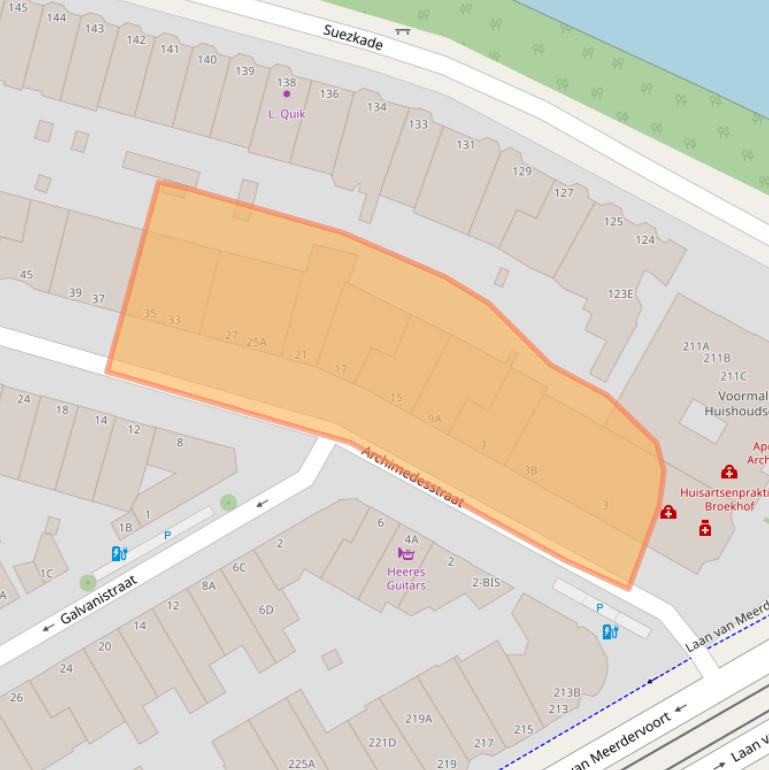 Kaart van postcodegebied 2517RP.