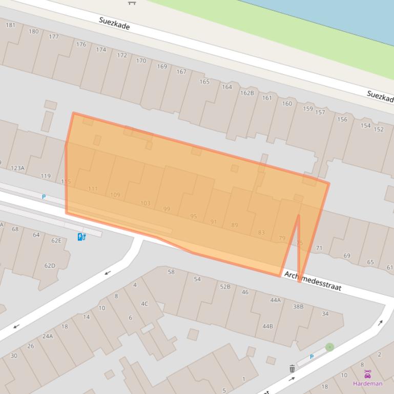 Kaart van postcodegebied 2517RS.