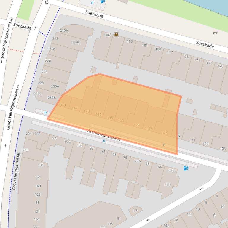 Kaart van postcodegebied 2517RT.