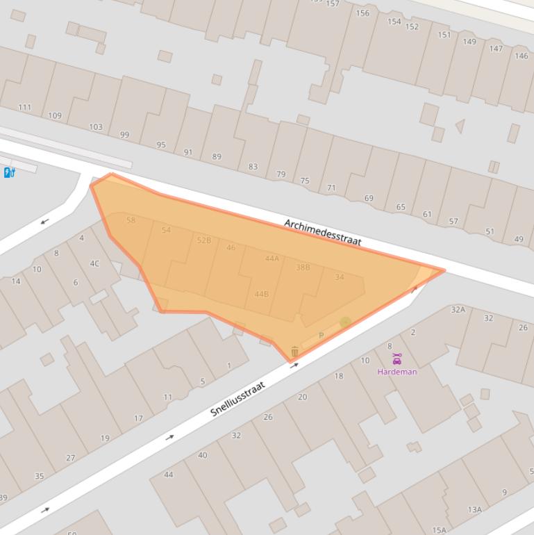 Kaart van postcodegebied 2517RW.