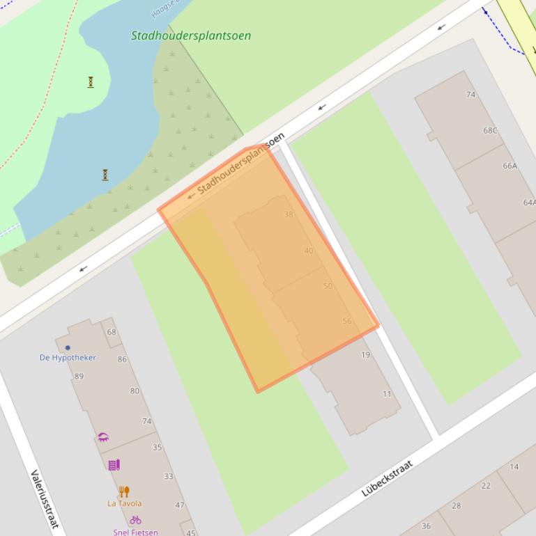 Kaart van postcodegebied 2517SE.