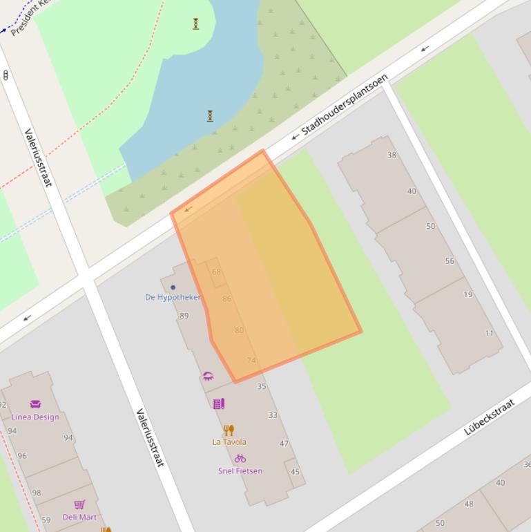 Kaart van postcodegebied 2517SG.