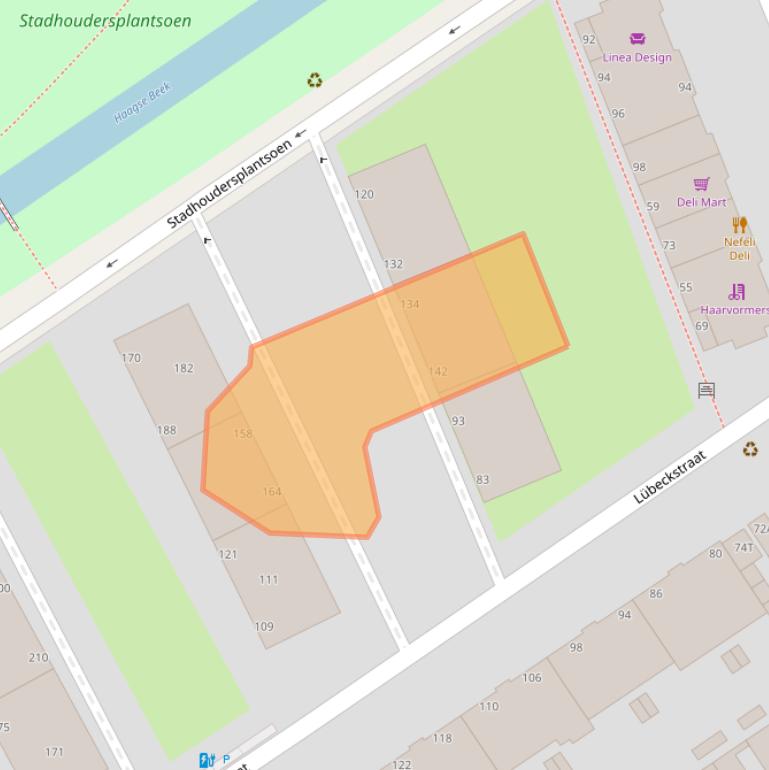 Kaart van postcodegebied 2517SJ.