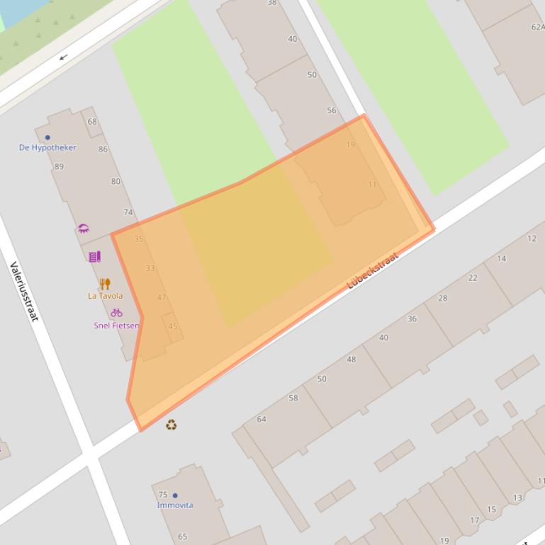 Kaart van postcodegebied 2517SL.